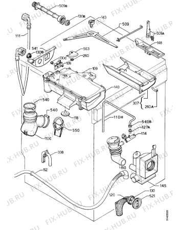 Взрыв-схема стиральной машины Electrolux EW1262 - Схема узла Hydraulic System 272